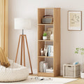 5 Tiers 4-Cube Narrow Bookshelf with 4 Anti-Tipping Kits