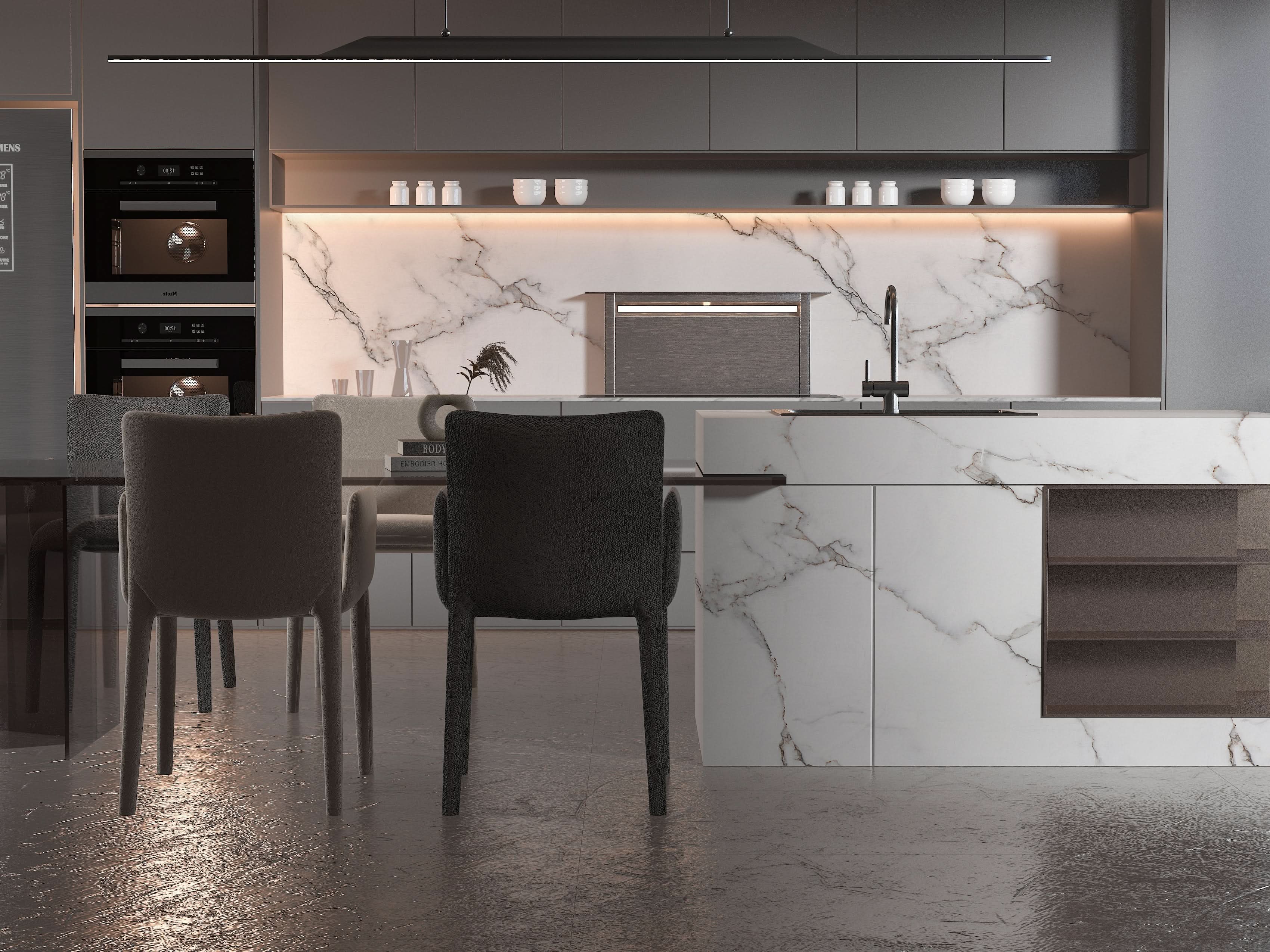 Calacatta White Marble PVC Wall Panel - Waterproof (4x8 ft, 32 sq. ft)