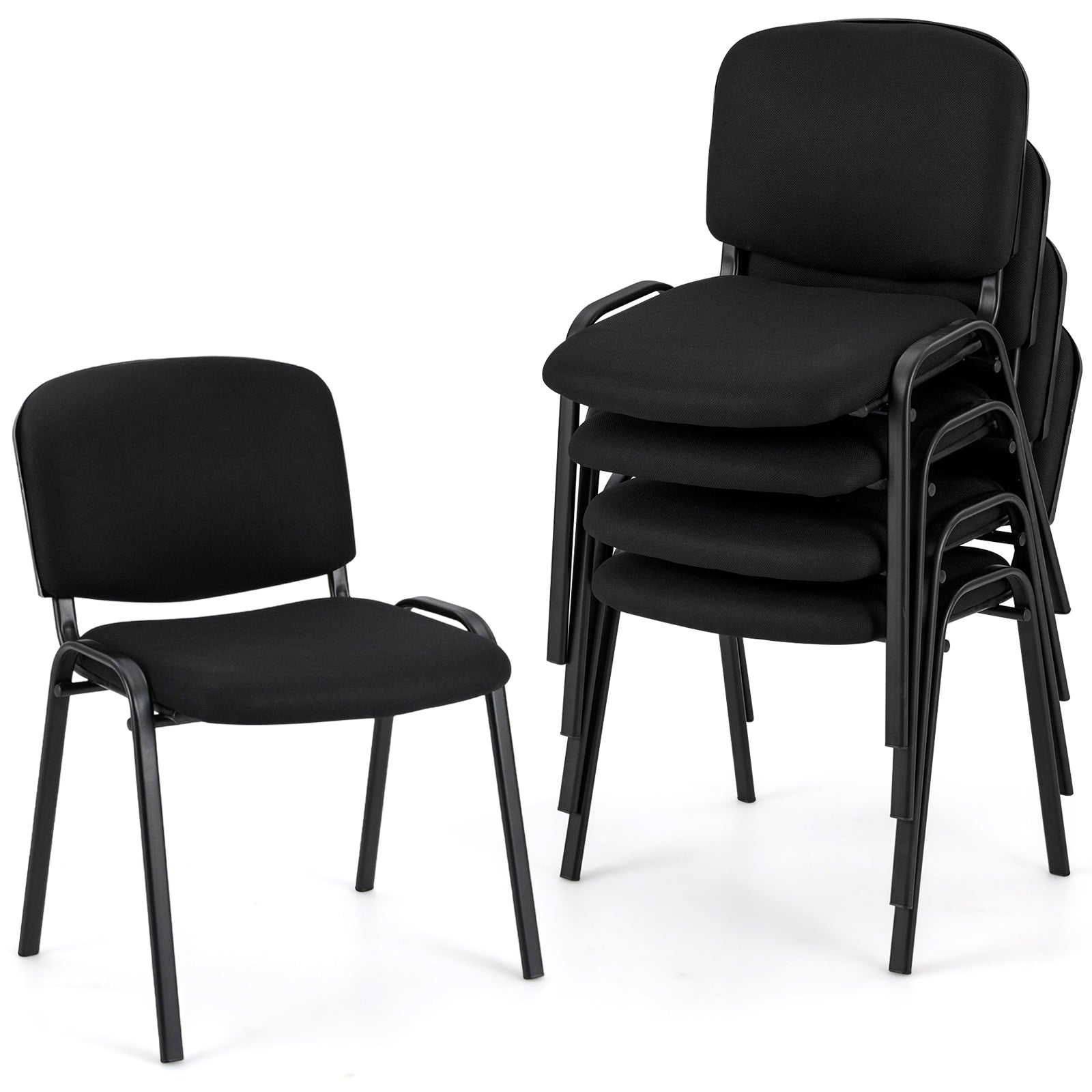 Office Chair with Metal Frame and Padded Cushions for Conference Room