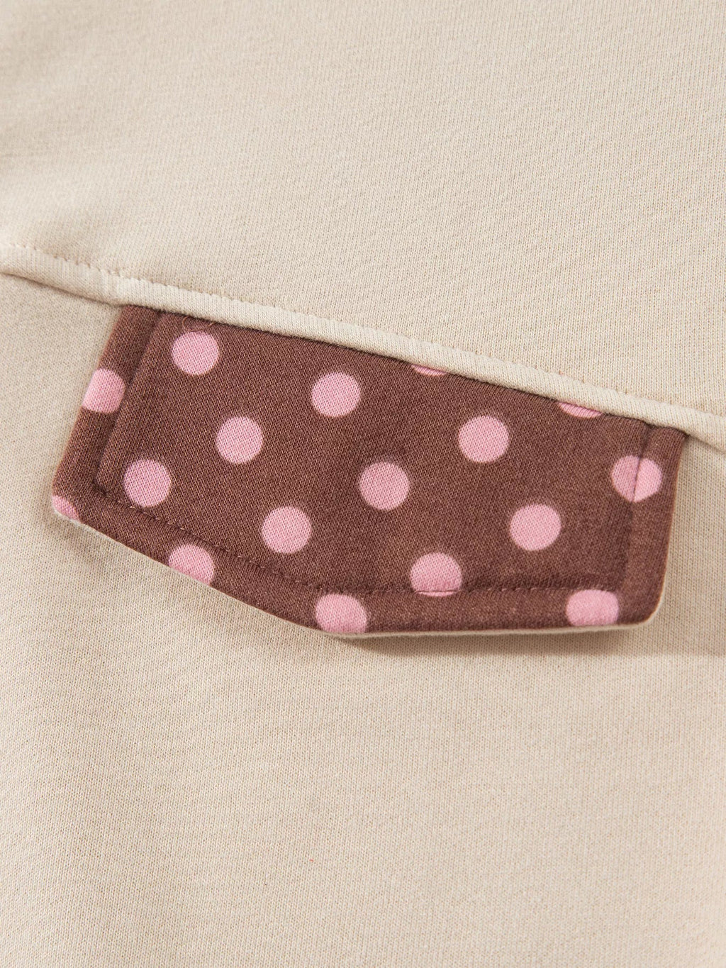 Polka Dot Contrast Baggy Pullover and Elastic Waist Shorts 2pcs Set