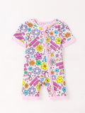 In Stock And Ready To Ship Bamboo-fiber Baby Short-sleeve Onesie