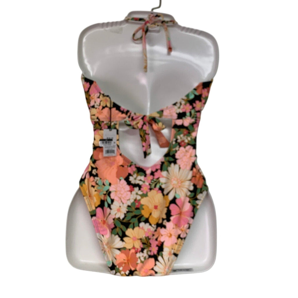 New Shade & Shore Womens Large Tropical Floral Med Seat Coverage 1PC Swim Suit