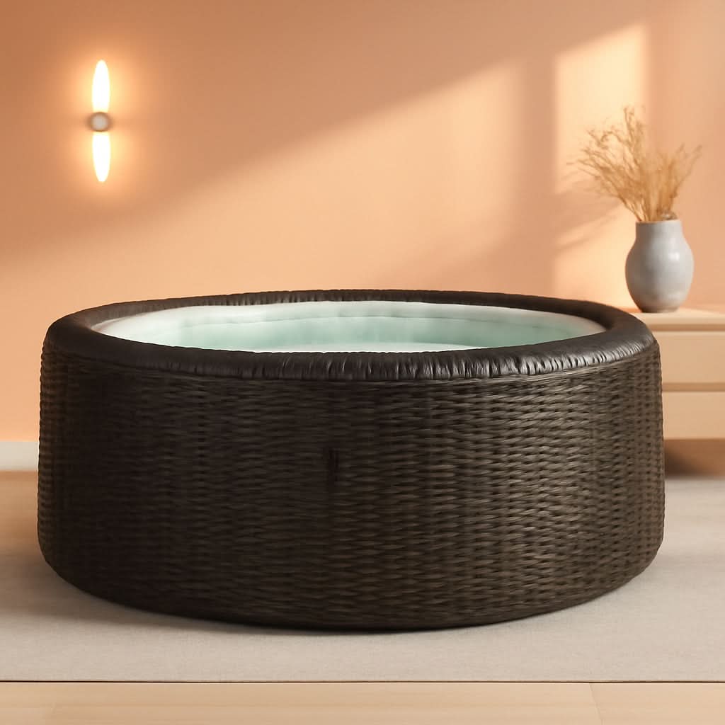 7 Person Round Inflatable Hot Tub With 180 Jets Spa