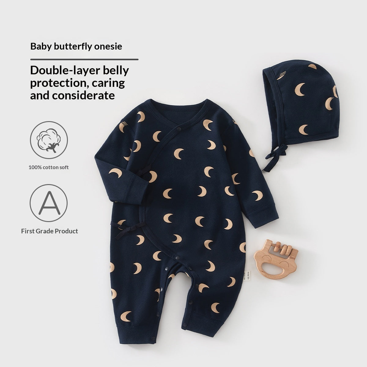Baby Clothes Pure Cotton Class A Spring Romper For Newborns