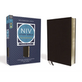 NIV Study Bible, Fully Revised Edition, Large Print, Bonded Leather, Black, Red Letter, Comfort Print - Bonded Leather