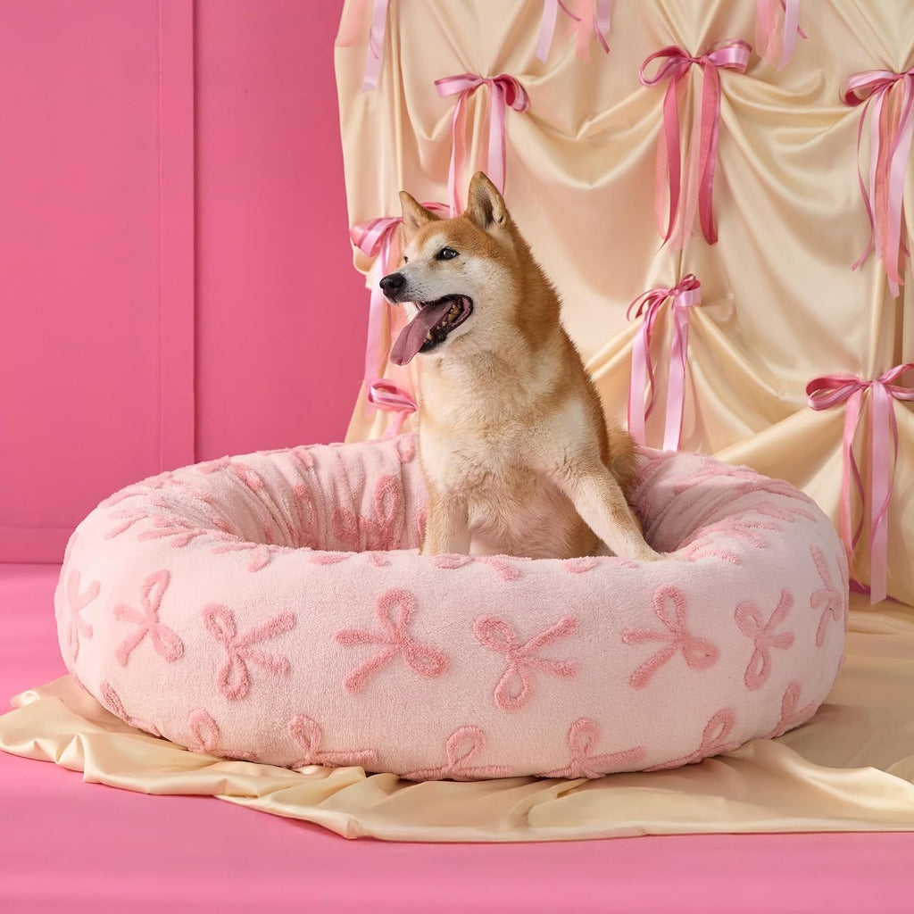 LE SURE Donut Dog Bed – 7 Sizes, 5 Patterns