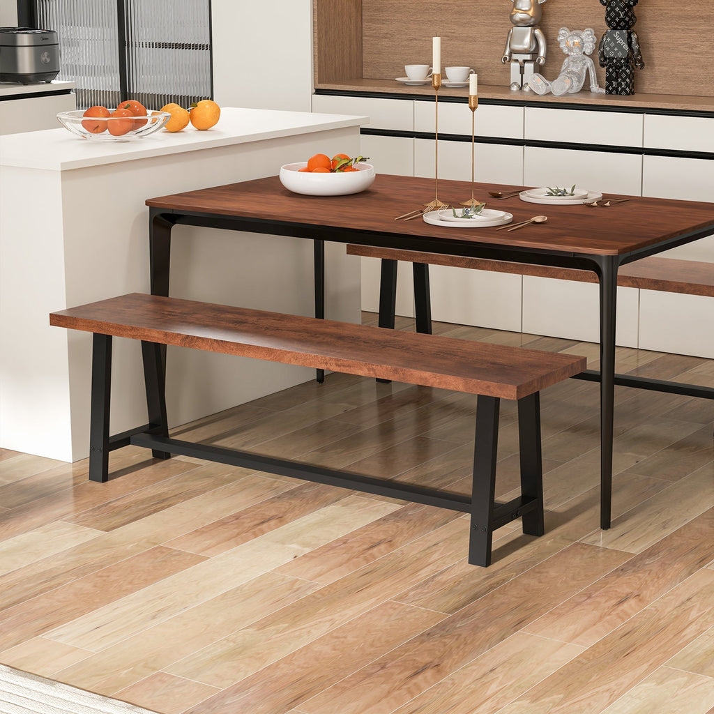 40 Inch Dining Bench 2 Person Entryway Shoe Bench with Metal Frame