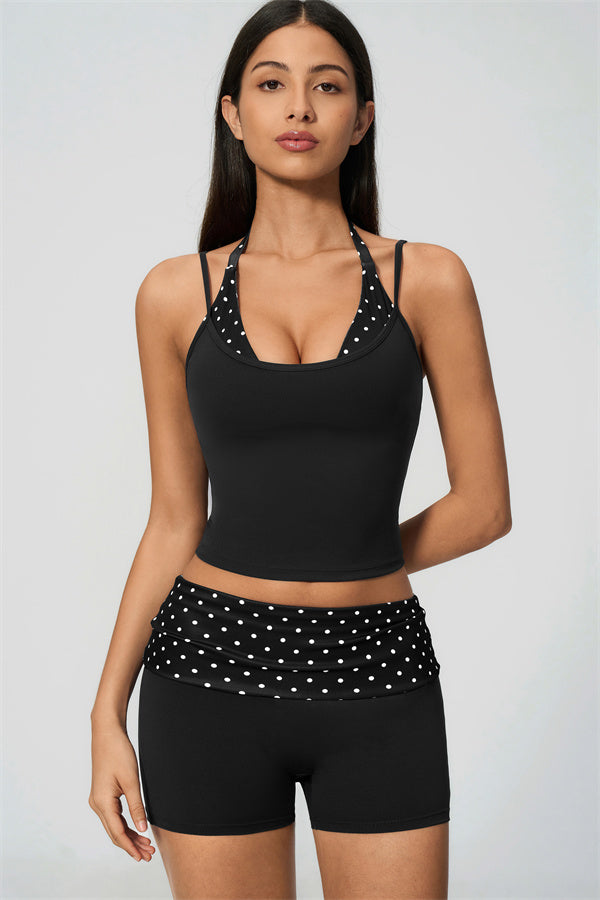 The Enliven Halter Tank Top Shorts 2-Piece Set