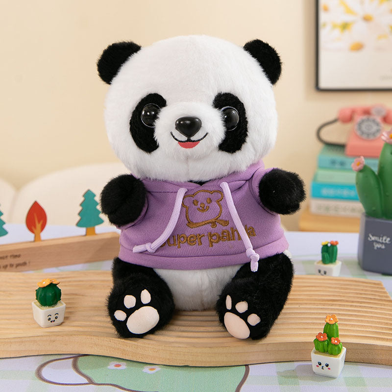 Cute Panda Plush Toy Wearing Clothes