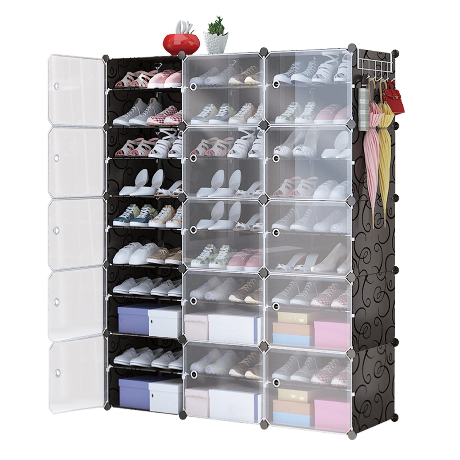 Shoe Rack Organizer: 10-Tier 3-Row Stackable Cabinet