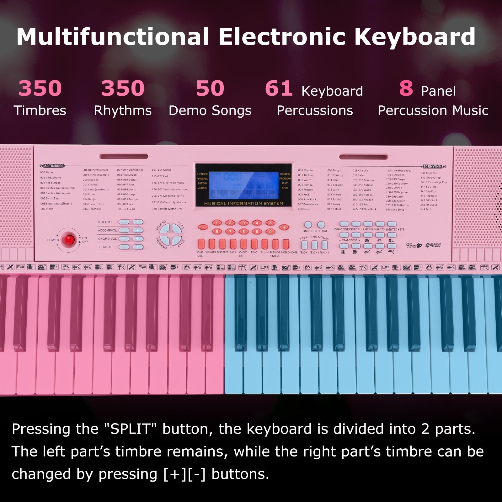 61-Key Electric Piano Keyboard for Beginner
