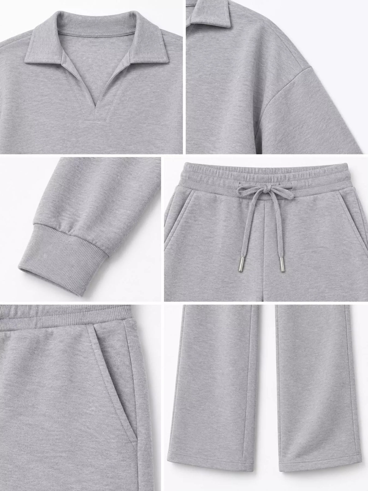 Dropped Shoulder Top and Pants Set