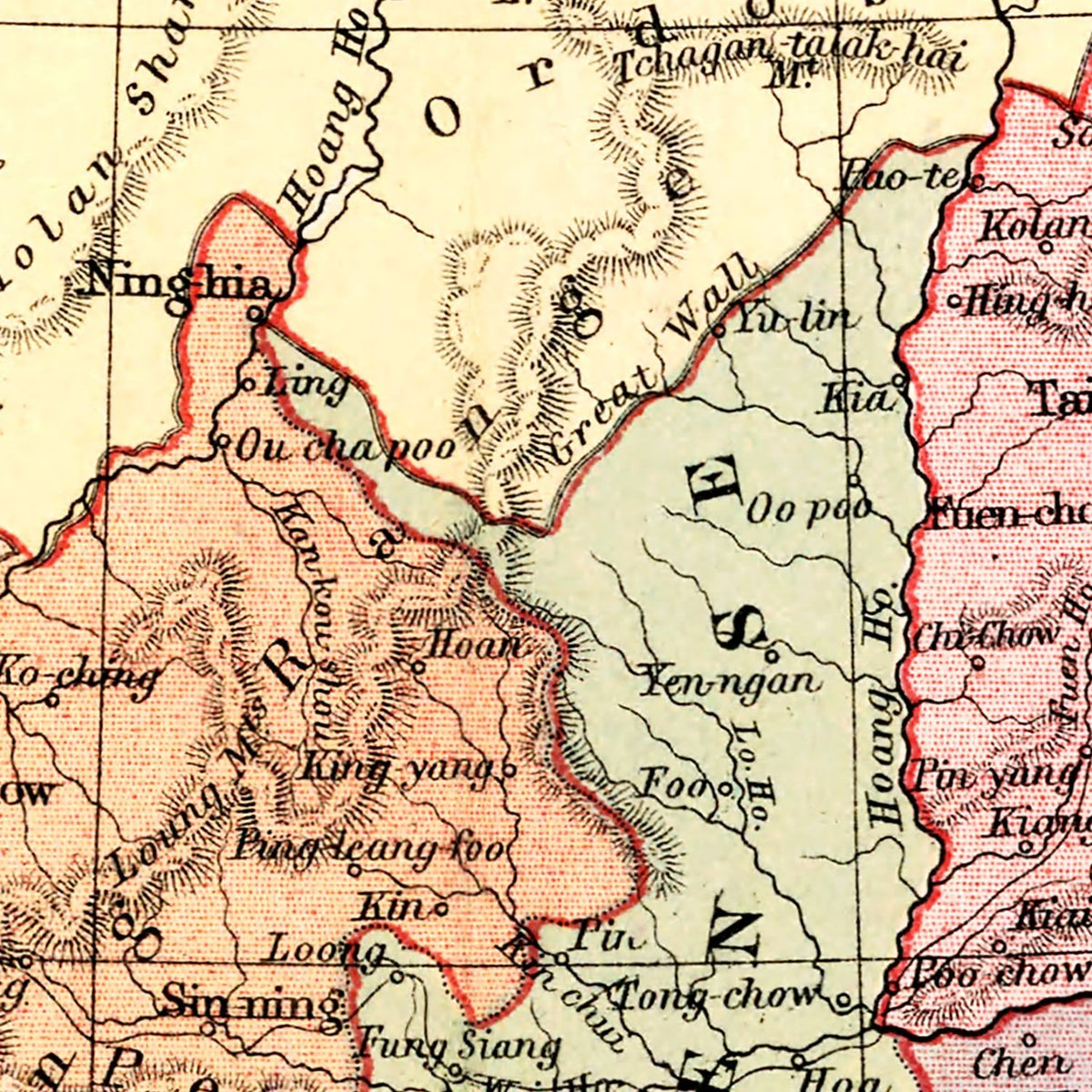 Vintage Map of China & Japan 1871