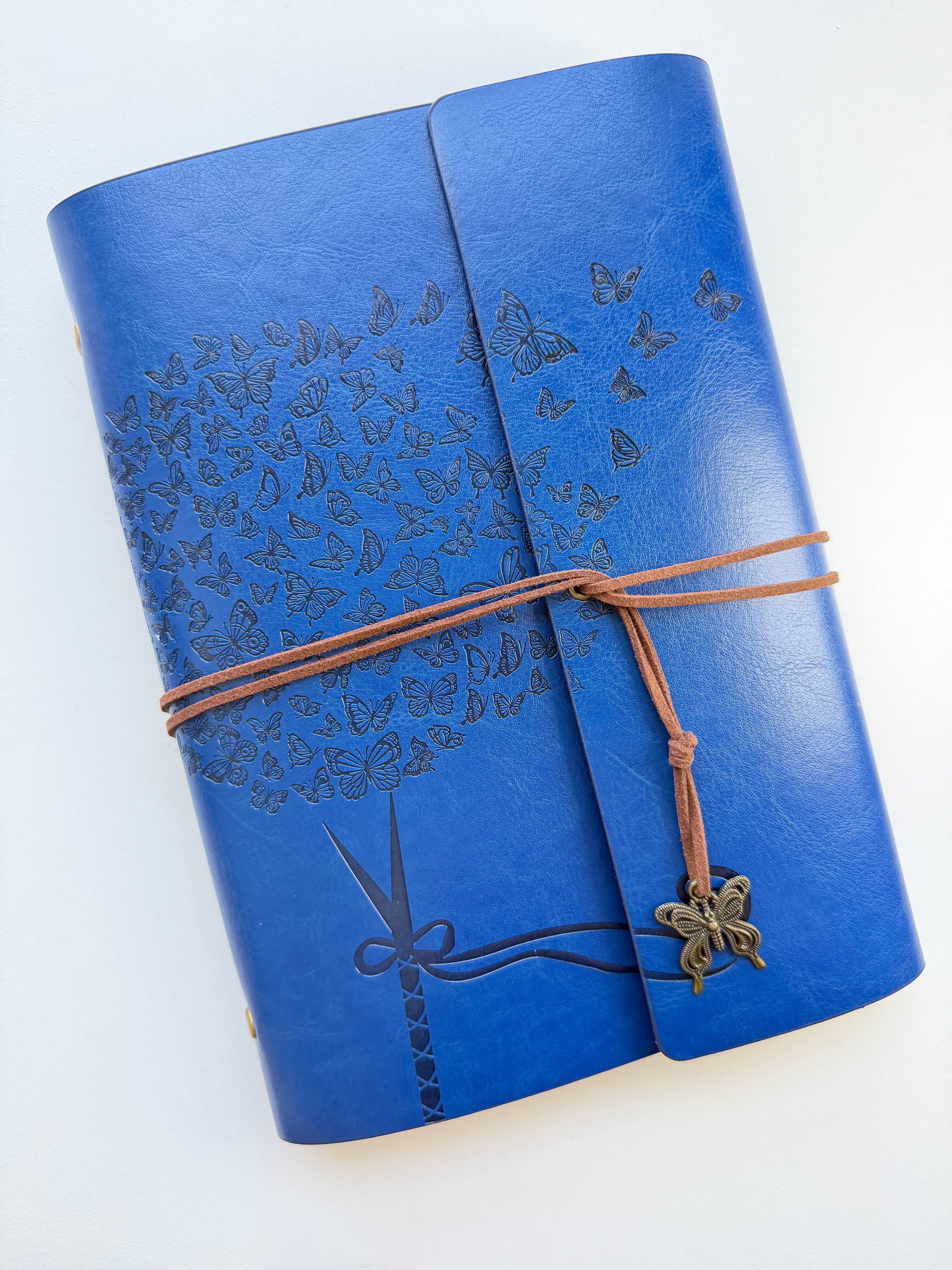 Brown A5 Vintage Faux Leather Binder Notebook