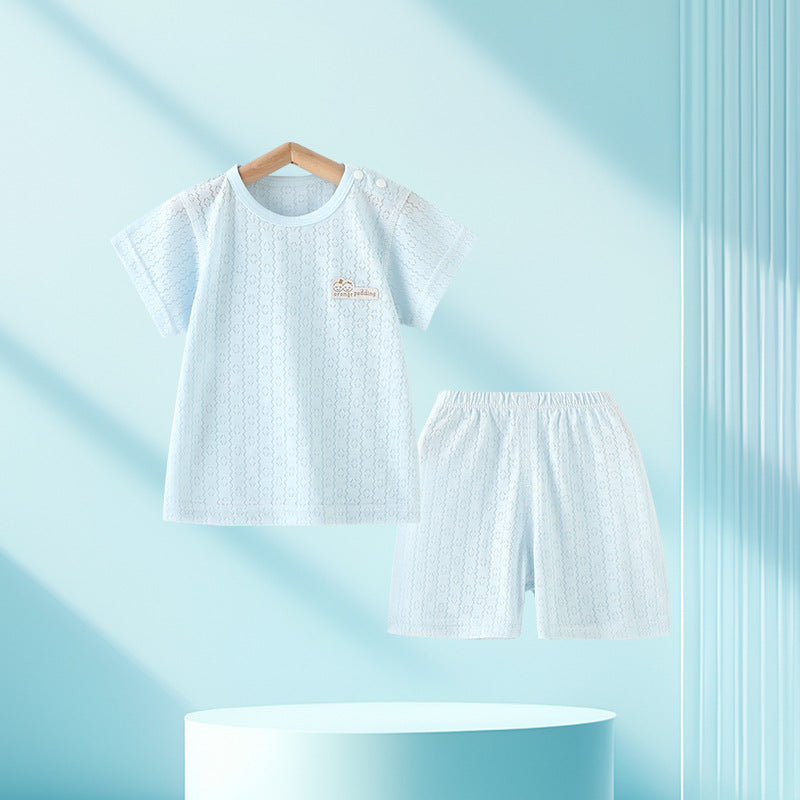 Summer Two-piece Kids Outfit Top And Shorts