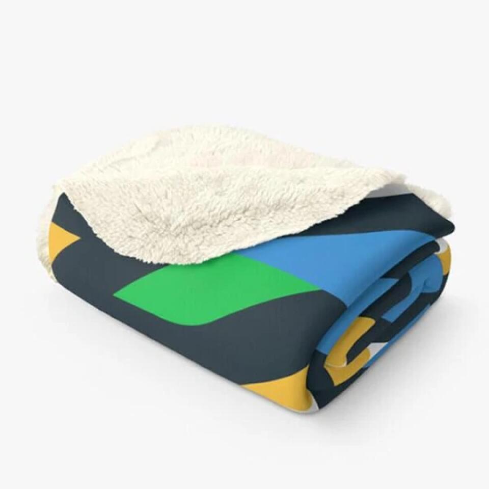 Personalized Camping Quilt/Fleece Throw Blanket - Couple/Parents With Up to 5 Kids And 4 Pets - Gift Idea For Camping Lover - Life Is Better Around The Campfire