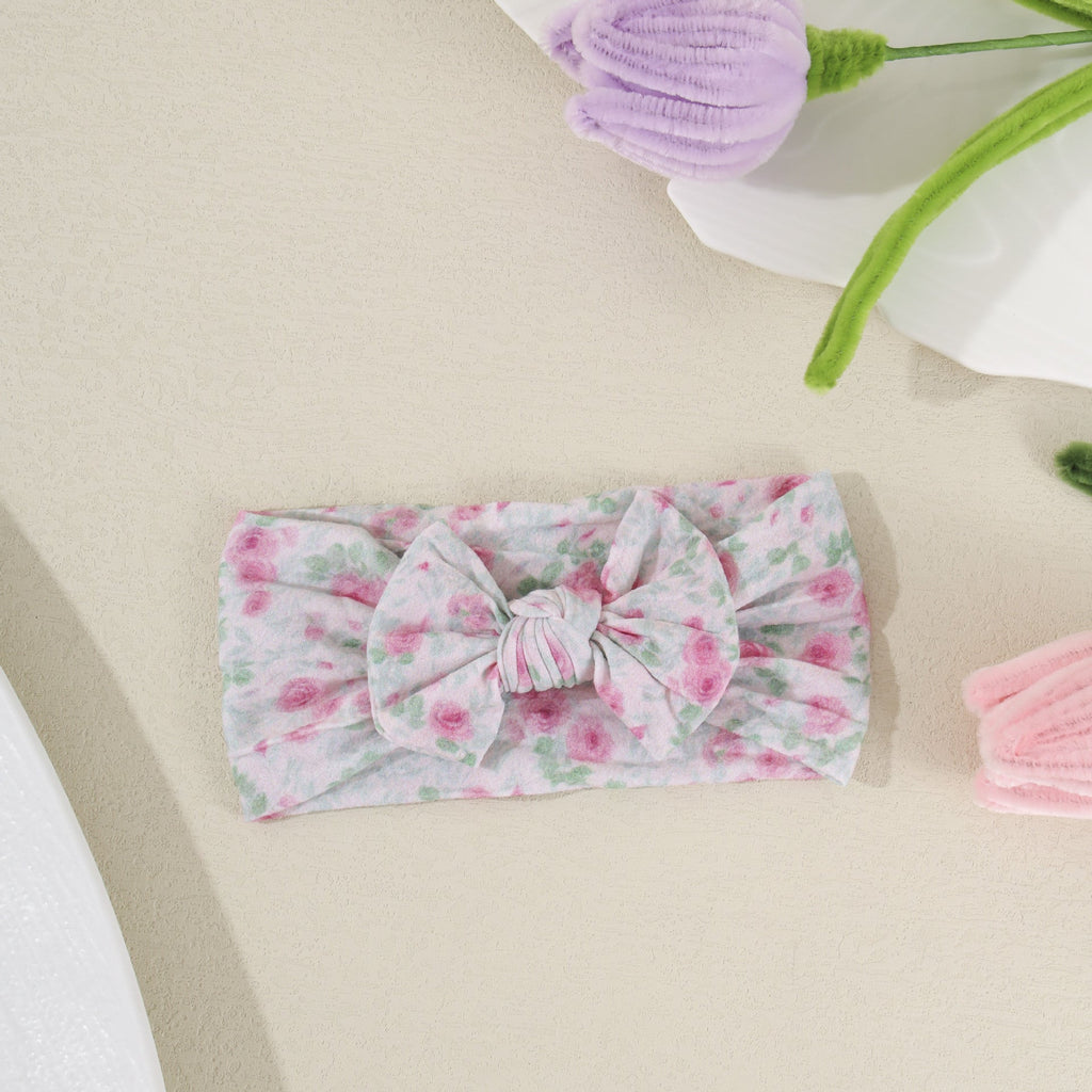 Childrens Cute Bow-Knot Elastic Soft Wide Headband
