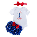 American Independence Day Baby Clothes Cartoon Letter Short Sleeve Romper
