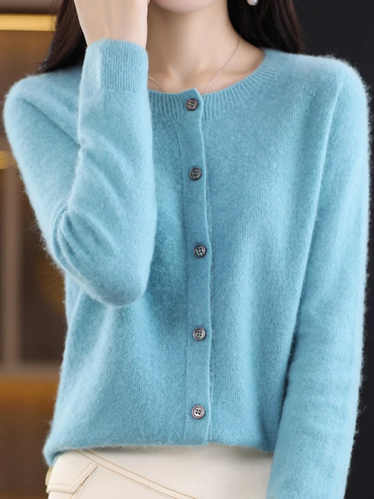 Button-Down Long Sleeve Cardigan
