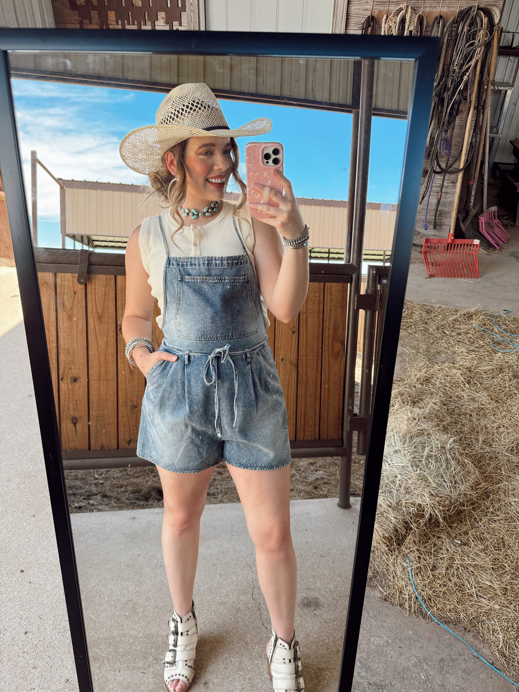 The Durango Denim Romper EXTRA SMALL