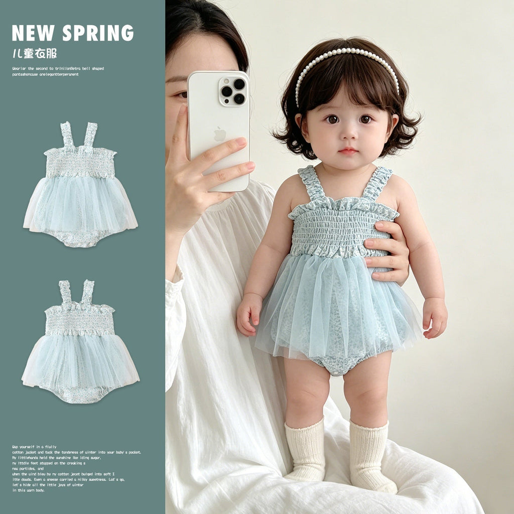 Cute Triangular Skirt For Baby Girls, Newborn Romper