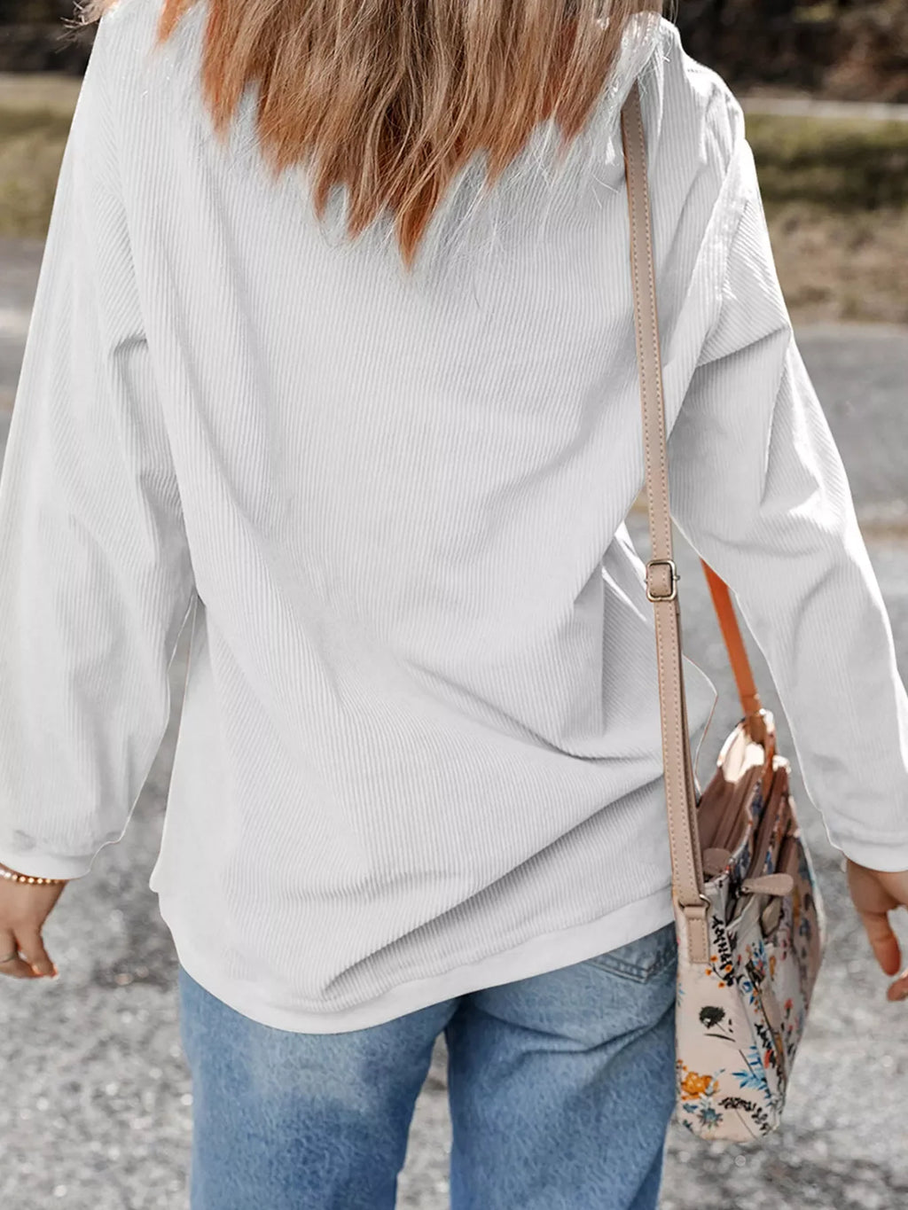 Thankful Pumpkin Ribbed Tunic Pullover Sweatshirt
