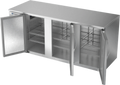 Beverage Air BB78HC-S Three-Section Solid-Door Back Bar Refrigerator, 78-Inch, 26.1 Cu. Ft., Stainless Steel