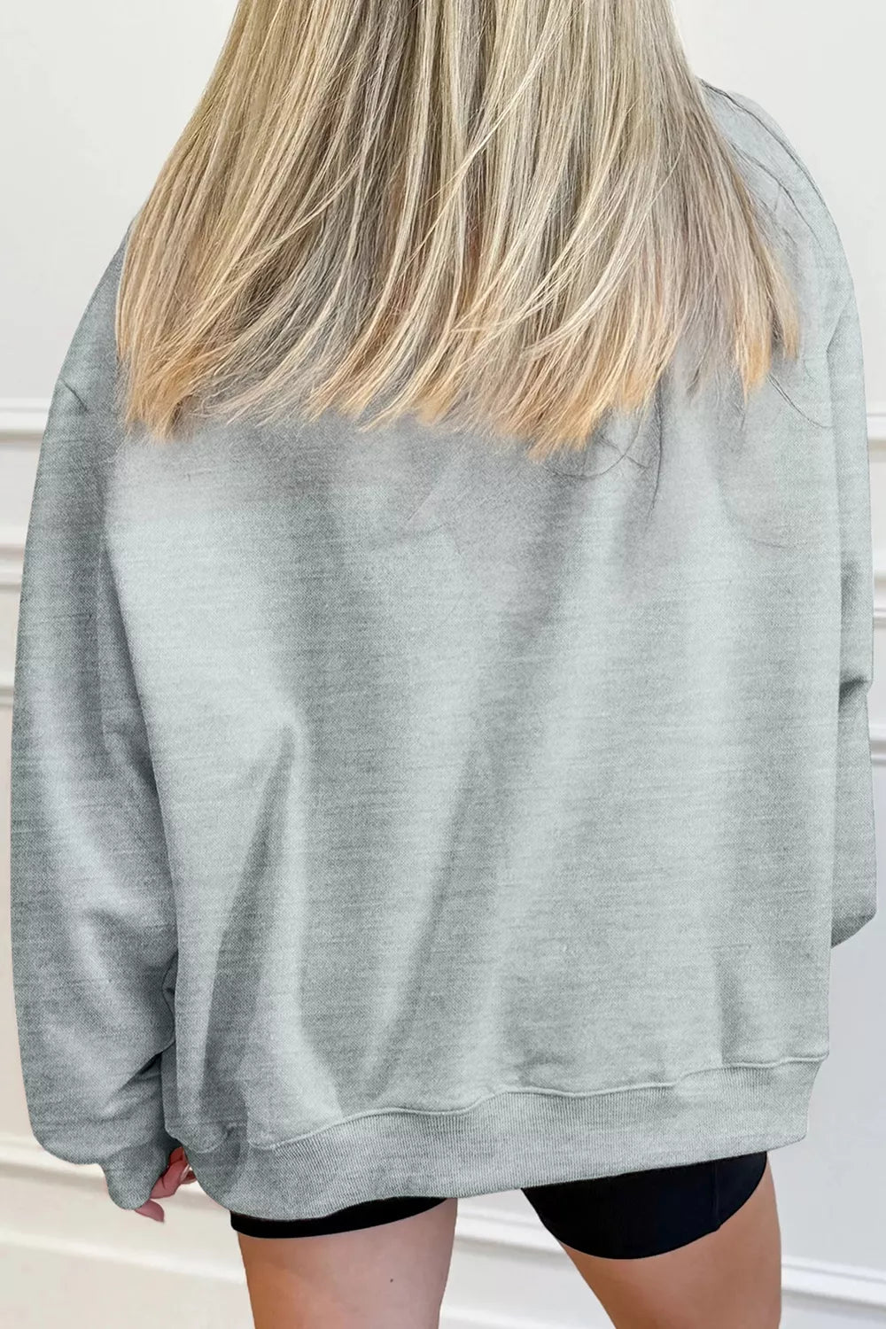 Lucky Mallard Graphic Mock Neck Casual Sweatshirt