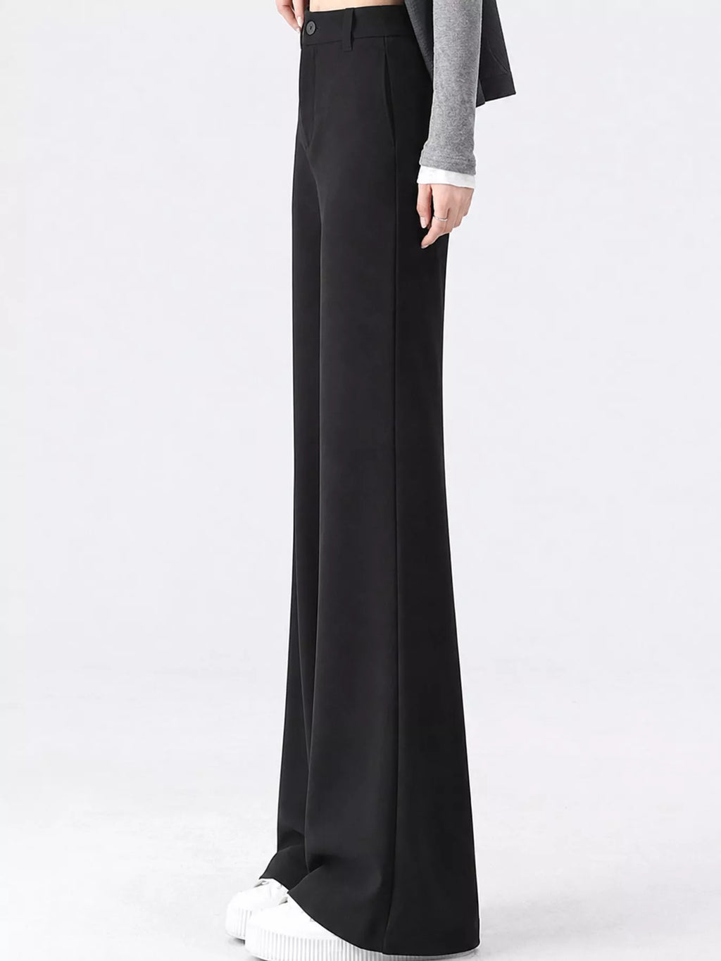Full Size High-Waisted Slim-Fit Straight-Leg Pants Plus Size