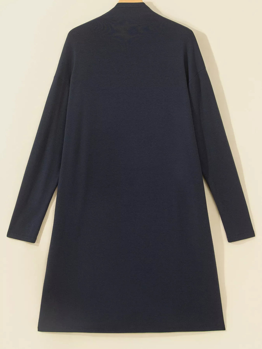 Solid Color Long Sleeve Casual Tunic Shift Cardigan