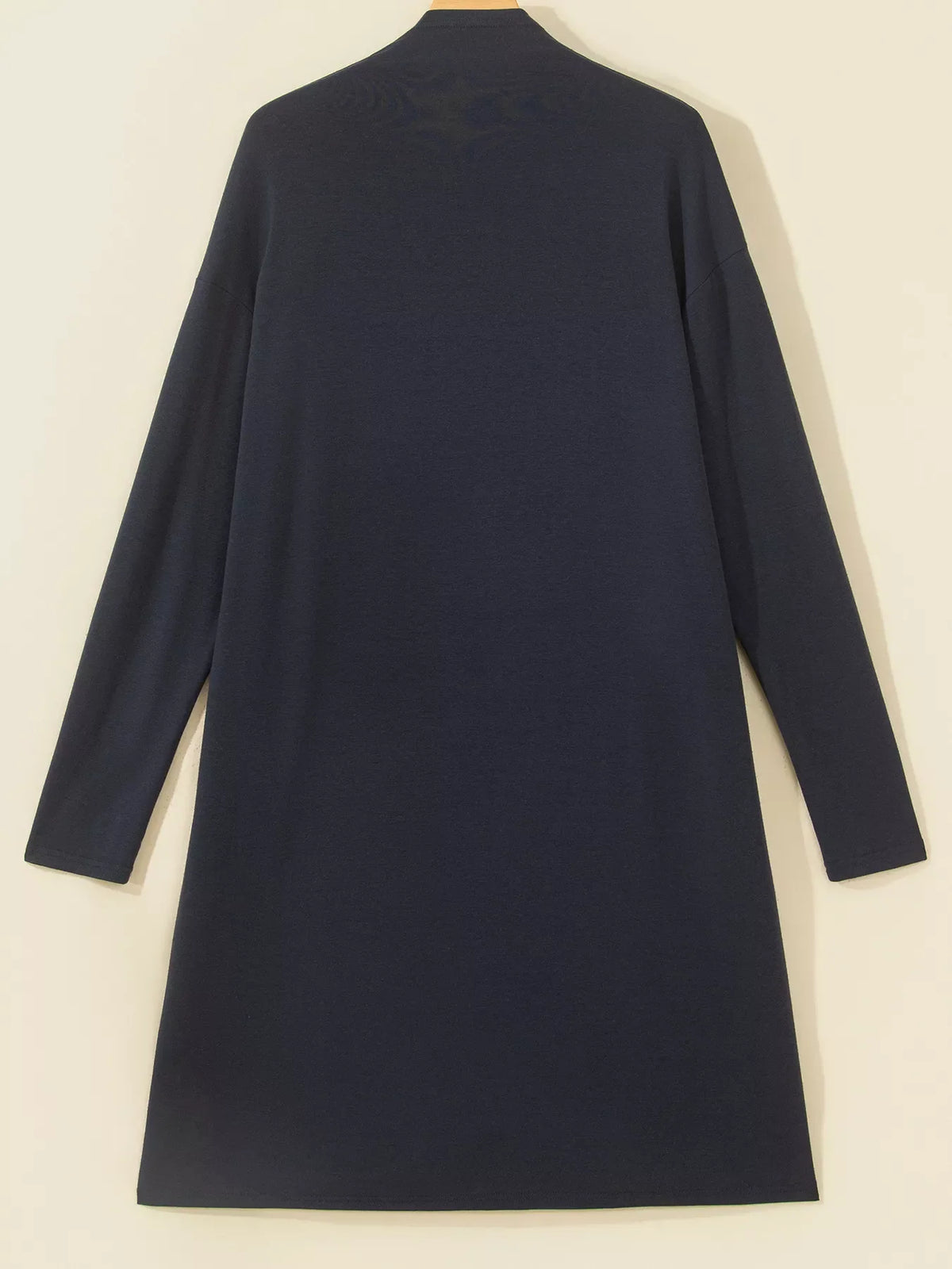 Solid Color Long Sleeve Casual Tunic Shift Cardigan