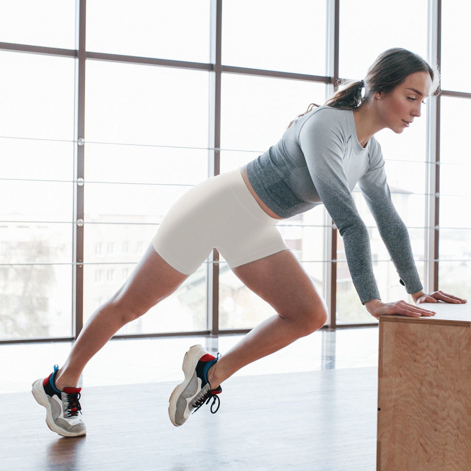 High-Waist Biker Shorts with Tummy Control for Workouts