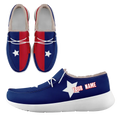Personalized USA Flag Sneakers, Custom Stars and Stripes Loafer Shoes, Fur Lining Shoe, Pride in Comfort,FN042-24020304-5w