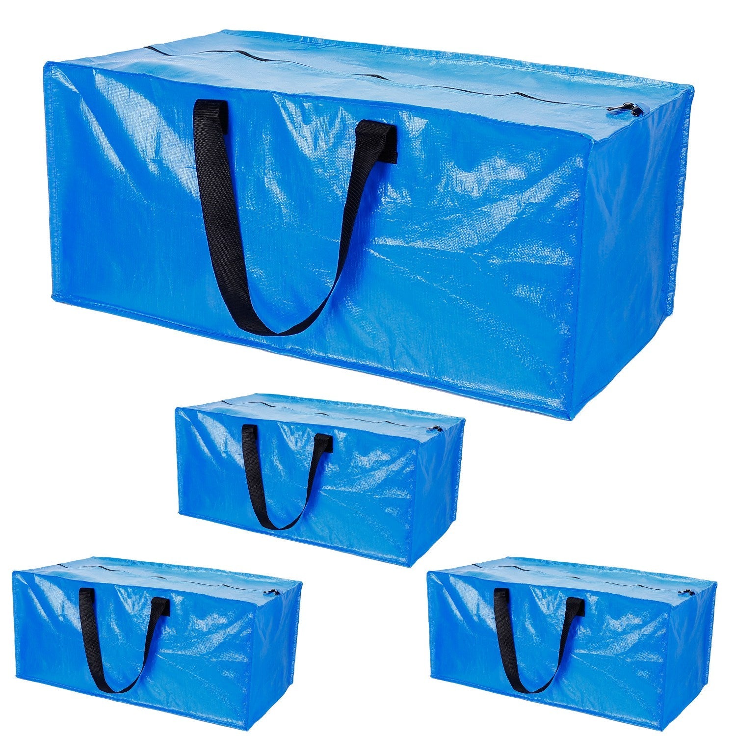 Moving Bags Heavy Duty Storage Totes - Blue 4 Pack