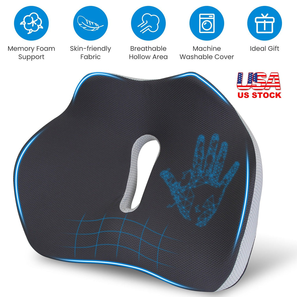 Memory Foam Seat Cushion for Pain Relief and Comfort