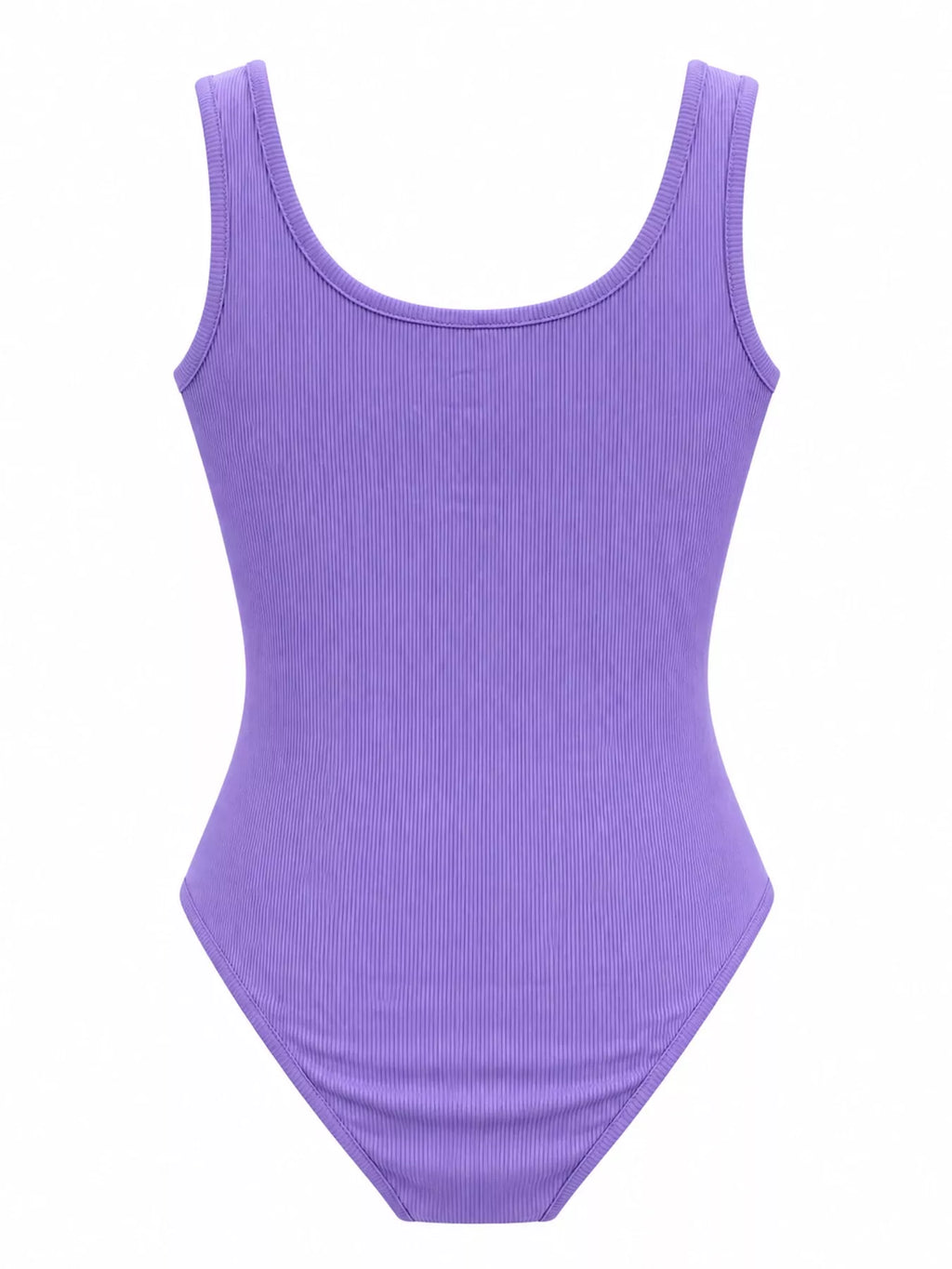 Full Size Ribbed Knit Sleeveless Scoop Neck Bodysuit Plus Size