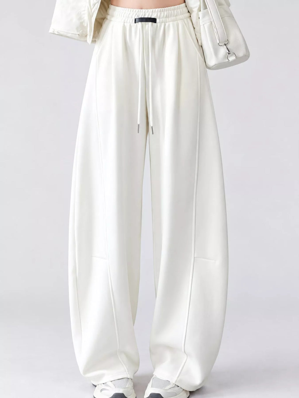 Full Size Drawstring Loose Fit Wide-Leg Sweatpants Plus Size