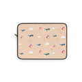 Beach Pattern Laptop Sleeve — Sunglasses, Beach Balls & Clouds Design
