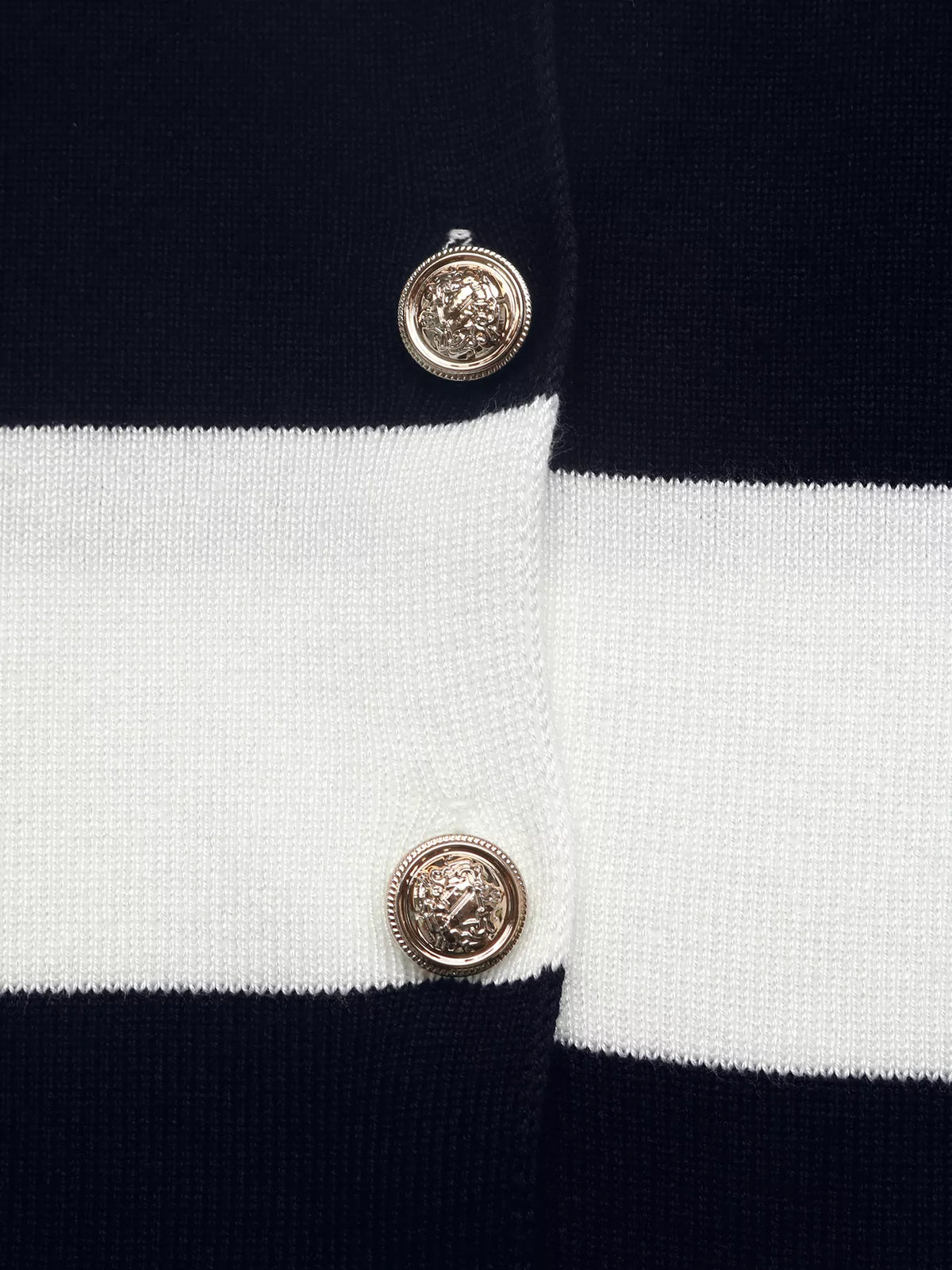 Striped Button-Down Knit Cardigan