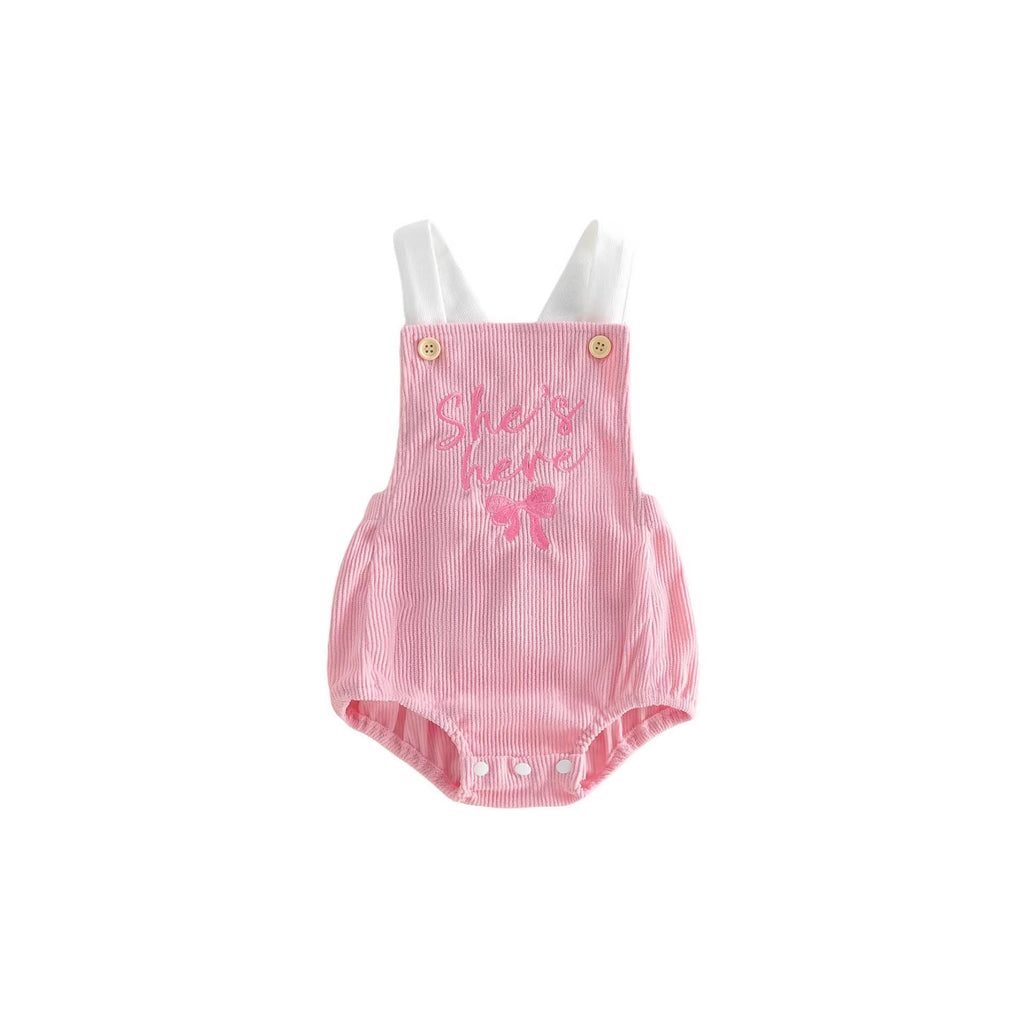 Shes HereHes Here Corduroy Romper