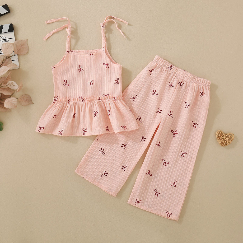 Baby Strap Vest And Pants Two-piece Set