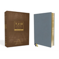 Nasb, Thinline Bible, Large Print, Genuine Leather, Buffalo, Blue, Red Letter Edition, 1995 Text, Comfort Print - Leather