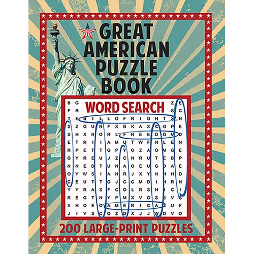 Great American Puzzle Book: 200 Large Print Puzzles - Paperback