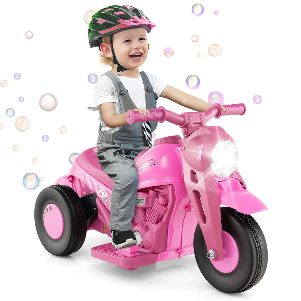6V Kids Electric Ride on Motorcycle with Bubble Maker and Music