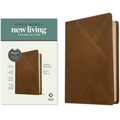 NLT Thinline Reference Bible, Filament Enabled (Leatherlike, Messenger Brown, Red Letter) - Imitation Leather
