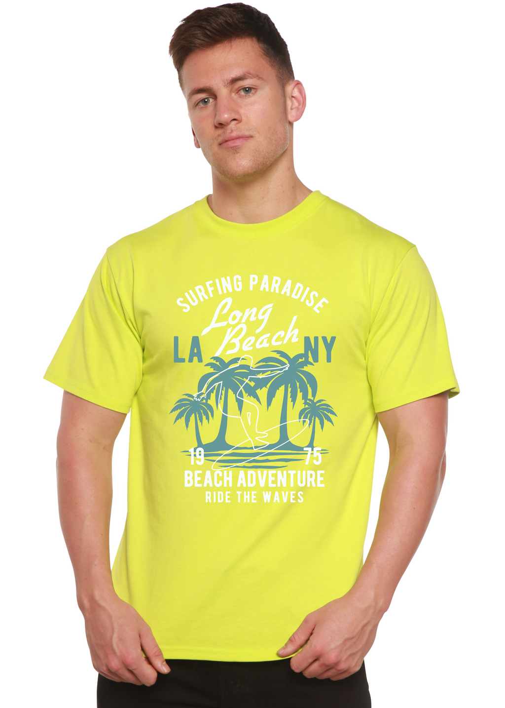 Beach Adventure Men's Bamboo Viscose/Organic Cotton Short Sleeve Graphic T-Shirt