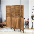5.6 Ft Tall 4 Panel Folding Privacy Room Divider