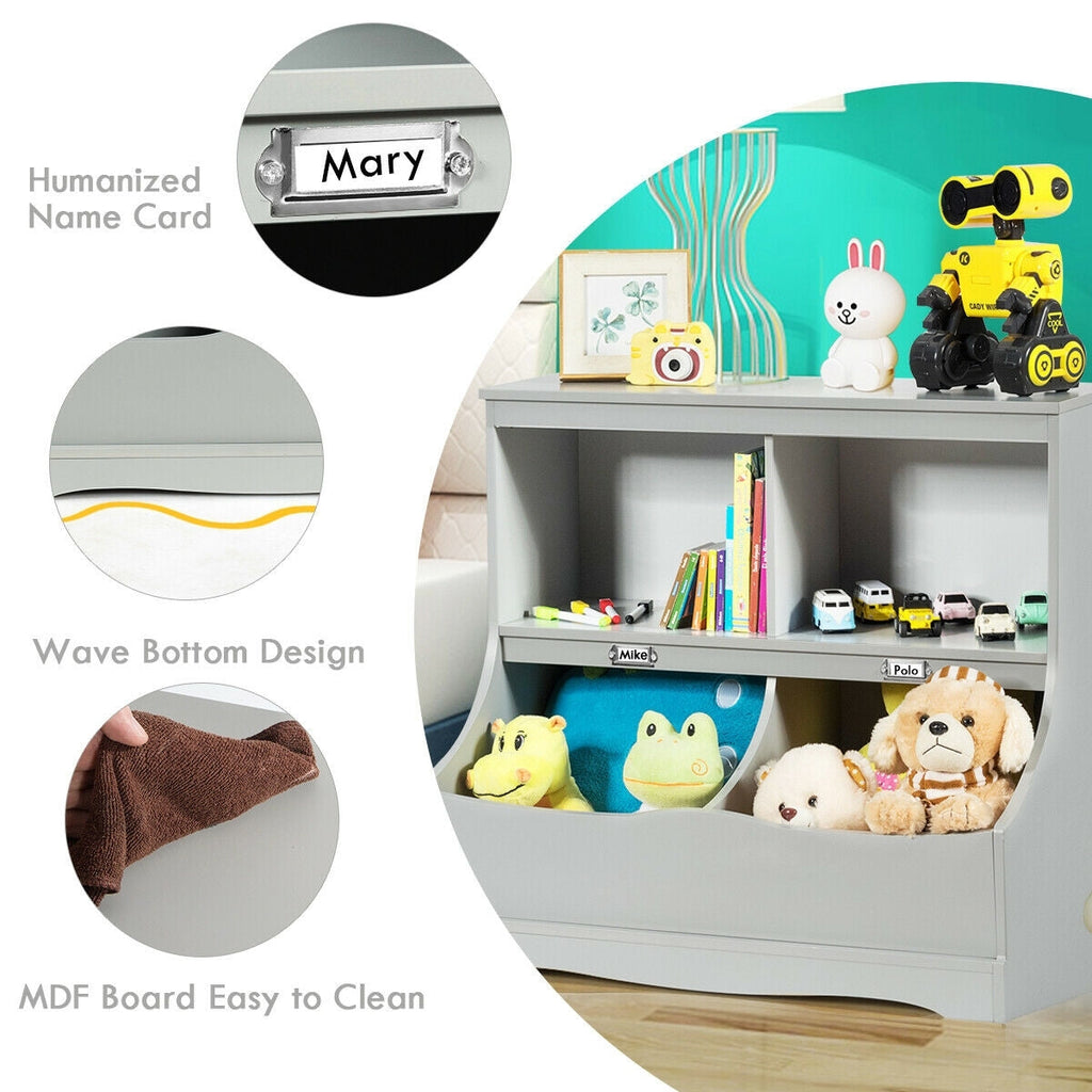 Kids Floor Cabinet Multi-Functional Bookcase