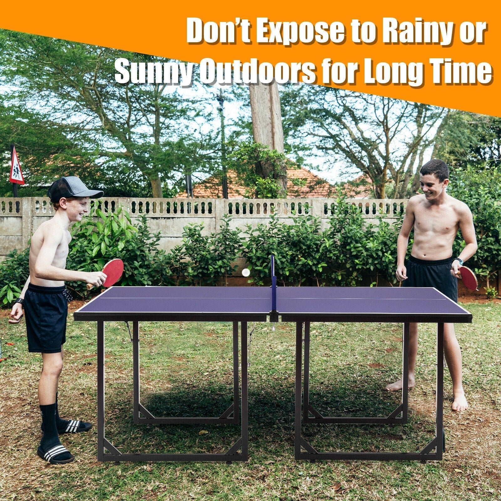 Multi-Use Foldable Midsize Removable Compact Ping-pong Table