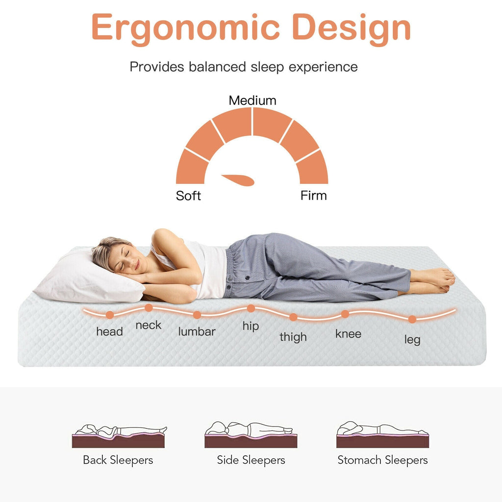 8 Inch Foam Medium Firm Mattress with Jacquard Cover